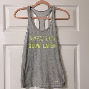 Extra Small Sweat Now Glow Later Nike Tank Top